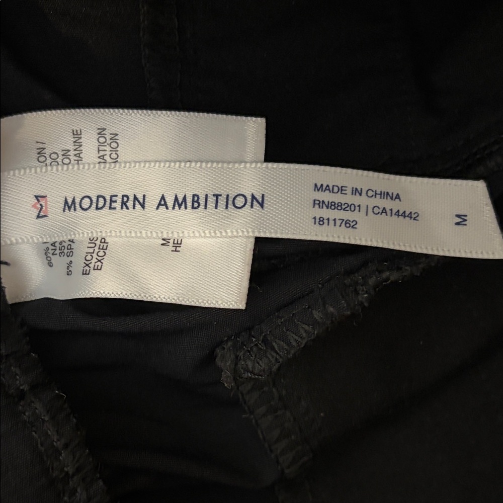 Modern Ambition High-Rise Travel Lightweight Black Pants Size M - Picture 7 of 8